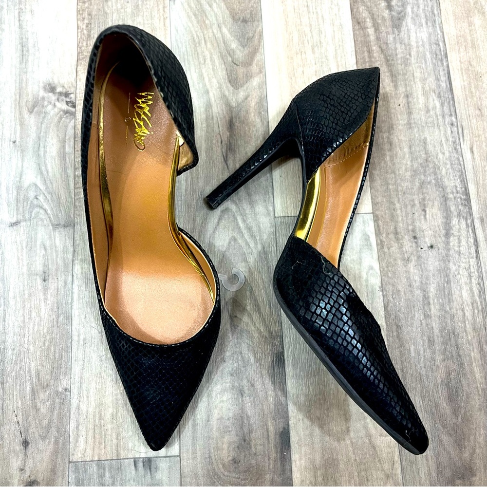 Mossimo | Black Snakeskin Stiletto Heels
